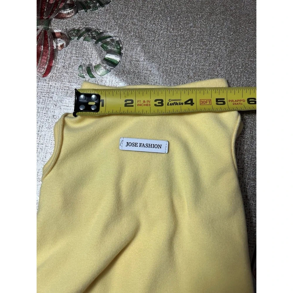 Jose‎ Fashion Yellow Fleece Shirt Dog Puppy  Size Medium